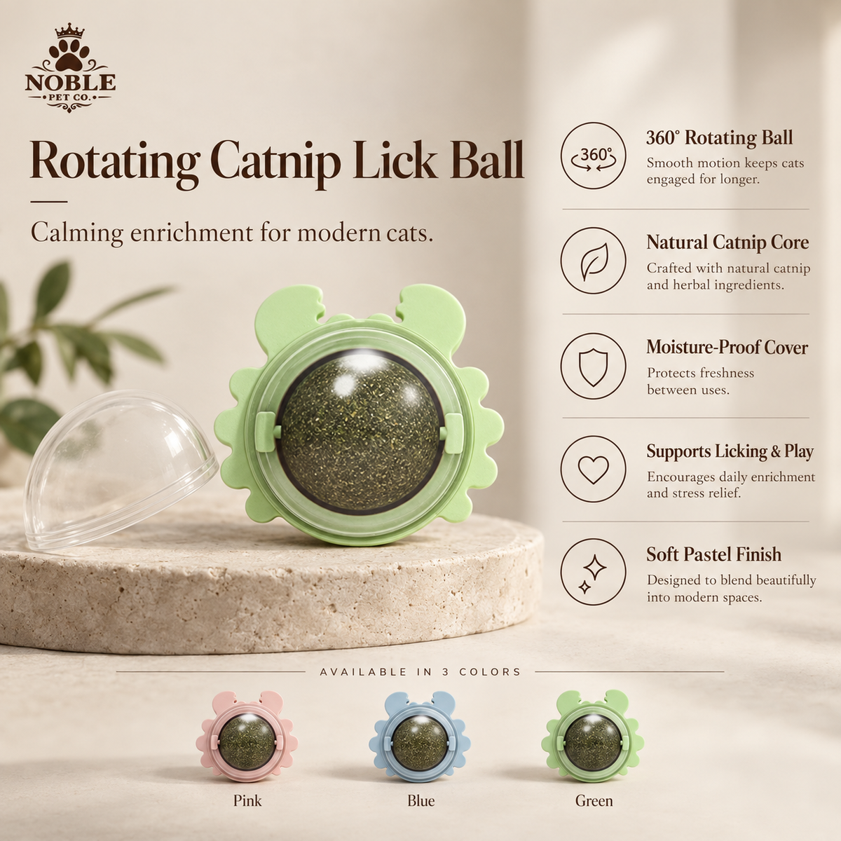 Licking Catnip rotating ball