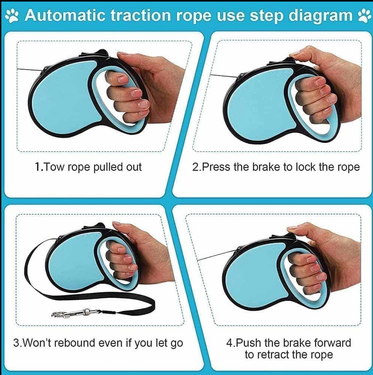 Retractable Cat & Dog Leash